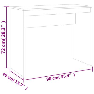 vidaXL kirjutuslaud, Sonoma tamm, 90 x 40 x 72 cm, tehispuit