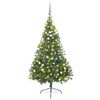 vidaXL Tehis pre-lit j&otilde;ulupuu koos 300 LED-iga Roheline 180 cm PVC