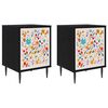 vidaXL &Ouml;&ouml;lambi kapp MAINZ 2 tk Must tamm 36 x 33 x 51 cm Tehispuit