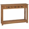 vidaXL Konsoollaud Naturaalne 110 x 30 x 80 cm Tugev teakpuit