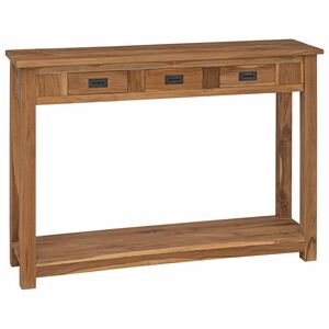 vidaXL Konsoollaud Naturaalne 110 x 30 x 80 cm Tugev teakpuit
