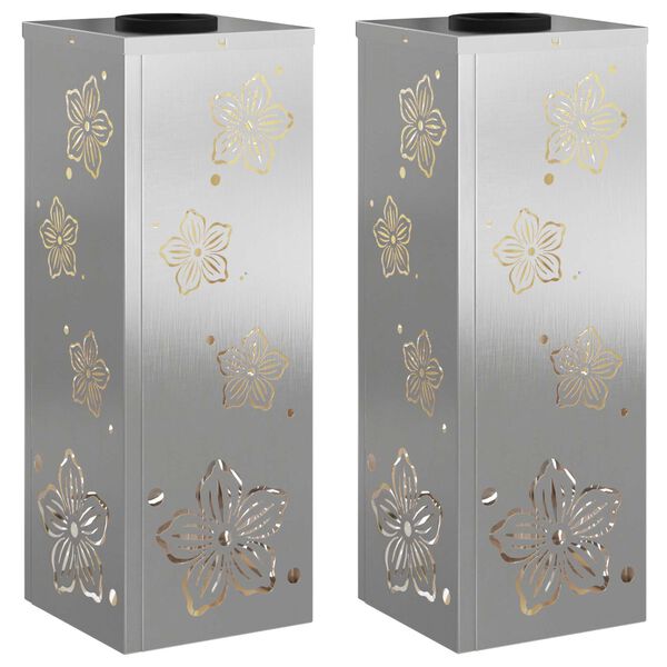 vidaXL P&auml;ikese LED k&auml;igutee tuli 2 pcs Roostevaba teras