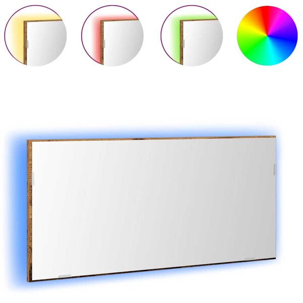 vidaXL Peegel Vana puit 80 x 37 cm Klaas ja tehnoloogiline puit