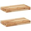 vidaXL ujuvad riiulid 2 tk 60 x 20 x 4 cm &otilde;liviimistlusega t&auml;ispuit, akaatsia