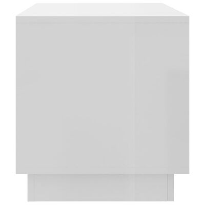 vidaXL telerikapp, kõrgläikega valge, 102 x 41 x 44 cm, puitlaastplaat