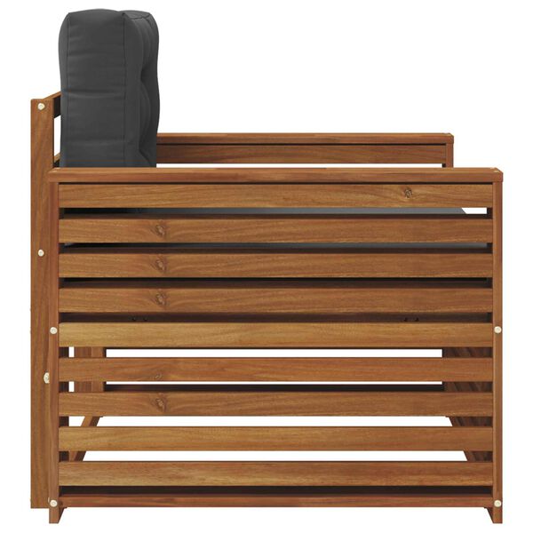 vidaXL V&auml;li diivanikomplekt Tugev akaatsiapuit ja pol&uuml;ester Neutraalne