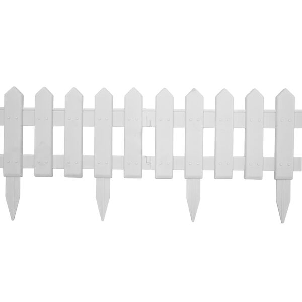 vidaXL murupiirded 25 tk valged 10 m PP