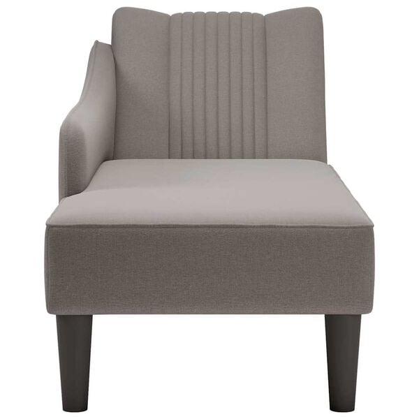 vidaXL Chaise Lounge parema k&auml;etoe Taupe kangaga