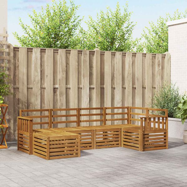 vidaXL Diivanikomplektid 6 pcs Neutraalne Tugev akatsiapuu