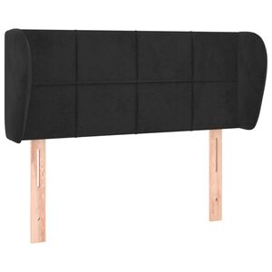 vidaXL voodipeats servadega, must, 83x23x78/88 cm, samet