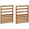 vidaXL K&auml;etuged 2 pcs Pruun 59 x 4 x 73 cm Tehispuit