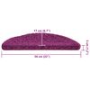 vidaXL trepimatid 15 tk 56 x 17 x 3 cm violetsed poolringikujulised