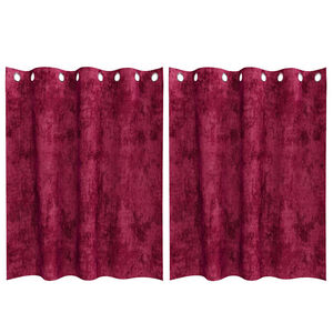 vidaXL Satiinist kardinad 2 pcs Veinpunane 140 x 140 cm Samet