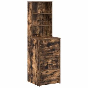 vidaXL K&otilde;rgushein sahtliga Suitsutatud tamm 40 x 41 x 135 cm Tehispuit