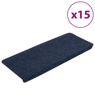 vidaXL isekleepuv trepivaip, 15 tk, 65x24,5x3,5 cm, sinine