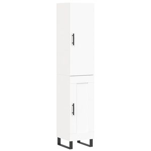 vidaXL k&otilde;rge kapp, valge , 34,5x34x180 cm, tehispuit