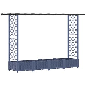 vidaXL T&otilde;stetud Padi Kase ja Katusega Hall 203 x 40 x 121 cm PP