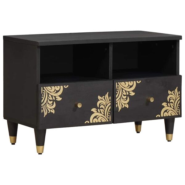 vidaXL Telerikapp sahtliga Must 70 x 33 x 46 cm Tugev mango puu