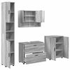 vidaXL Vannitoa m&ouml;&ouml;bleset 4 pcs Hall Sonoma T&ouml;&ouml;deldud puit ja metall