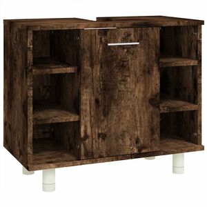 vidaXL vannitoakapp, suitsutatud tamm, 60 x 32 x 53,5 cm, tehispuit