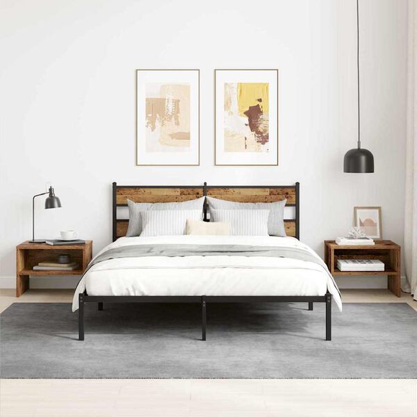 vidaXL &Ouml;&ouml;lambi kapp 2 pcs Vana puit 40 x 40 x 30 cm Tehispuit