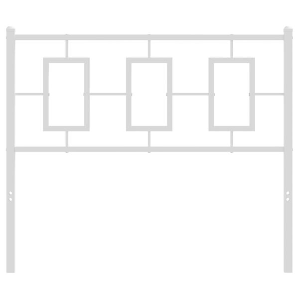 vidaXL metallist vahetatav voodipeats, valge, 100 cm