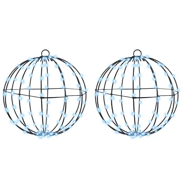 vidaXL Pall 2 pcs K&uuml;lm valge 31,5 x 31,5 x 32 cm Metall