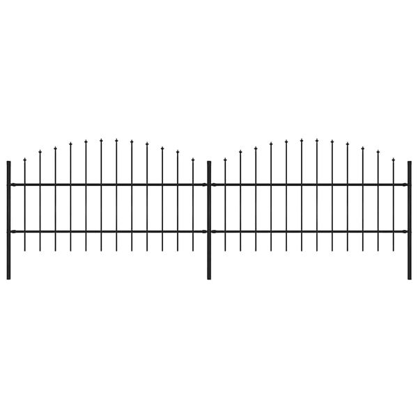 vidaXL aiapiire odaotsaga, terasest, 359 x 100 cm, must