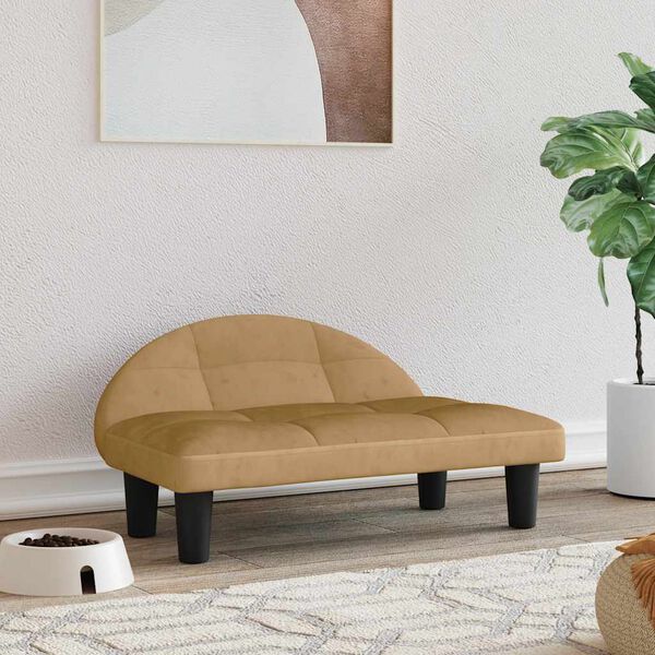 vidaXL koeravoodi, pruun, 70x52x30 cm, samet