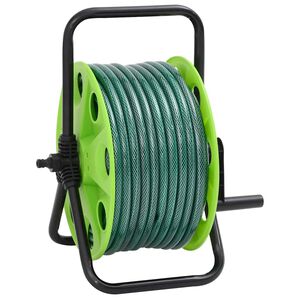 vidaXL vabalt seisev voolikurull liitmikukomplektiga, 0,5" 20 m PVC