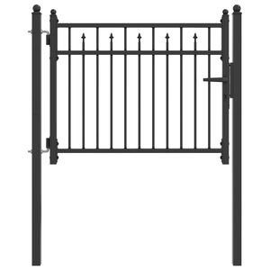 vidaXL Tara aed BAARLO 100 x 75 cm Metall Must Lukustatav
