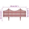 vidaXL 17 tk murupiirded 10 m, pruun