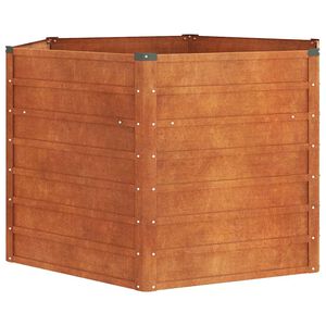 vidaXL taimekast, rooste, 129 x 129 x 77 cm, Corten-teras