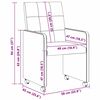 vidaXL Ratastega Söögi-toolid 2 pcs Tumehall 58 x 65 x 94 cm kangas