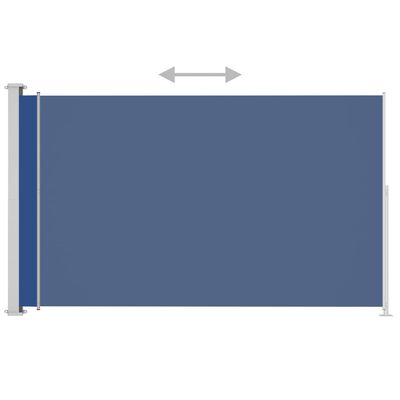 vidaXL lahtitõmmatav terrassi külgsein, 180 x 300 cm, sinine