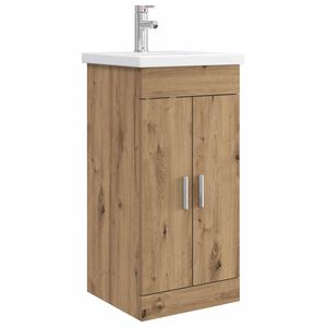 vidaXL Vannitoa kraanikauss Artisan tamm 42 x 40 x 84,5 cm Tehispuit