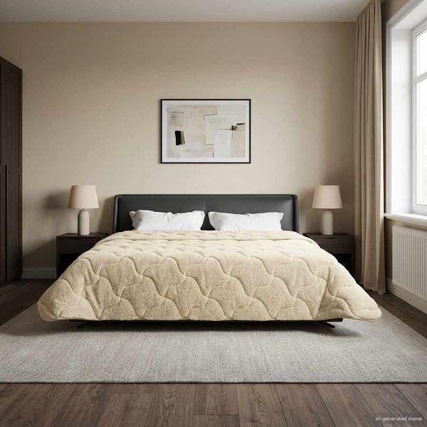 vidaXL T&auml;ispika aasta tekk Rapistatud cream 220 x 240 cm