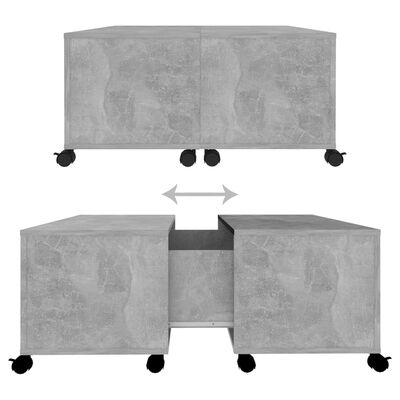 vidaXL kohvilaud, betoonhall, 75 x 75 x 38 cm, puitlaastplaat