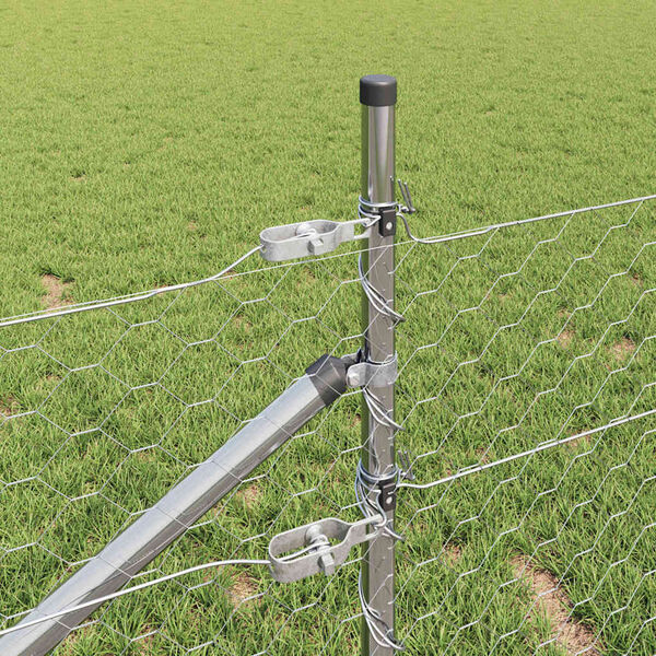 vidaXL Aed koos postidega H&otilde;bedane 1 x 50 m PVC kaetud teras