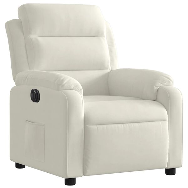 vidaXL elektriline tugitool, kreemjas, samet