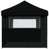 vidaXL kokkupandav pop-up peotelk 3 külgseinaga, must