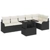 vidaXL Aia Diivanikomplekt 7 tk Must Pol&uuml; Rattan