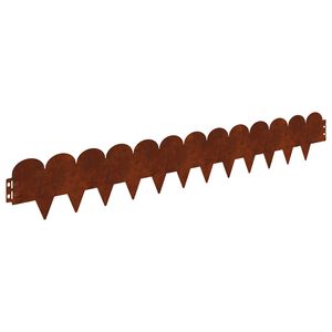 vidaXL Murupiire 10 tk 103 x 15 cm Teras Rooste
