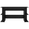 vidaXL Laud riiuliga Muu Must tamm 140 x 50 x 75 cm Tehispuit