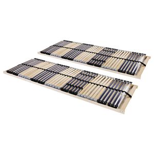 vidaXL voodi alusp&otilde;hjad, 2 tk, 42 liistu, 7 piirkonda, 70 x 200 cm