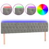 vidaXL LED-voodipeats, helehall, 200x7x78/88 cm, samet