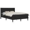 vidaXL Voodiraam madratsiga peaga Must 120 x 190 cm Samet