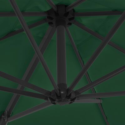 vidaXL õue päikesevari kaasaskantava alusega, roheline