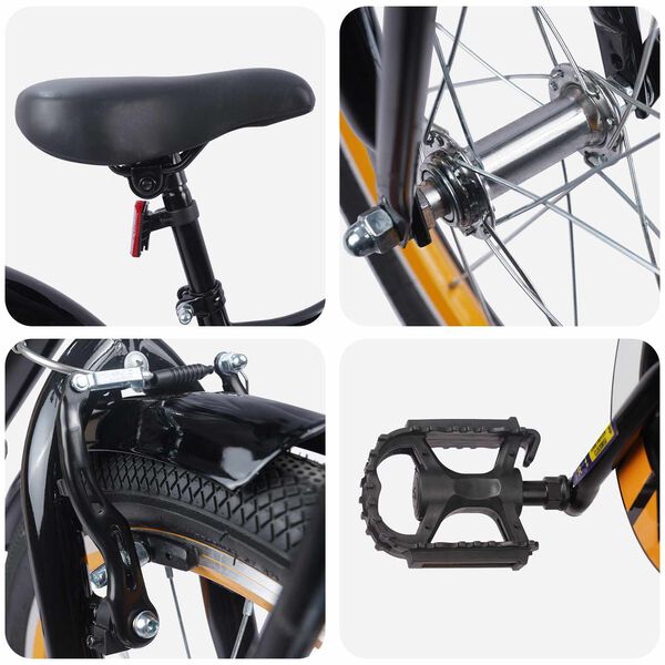 vidaXL Laste Bike 18 Tolli 5-7 aastastele Oranž Must