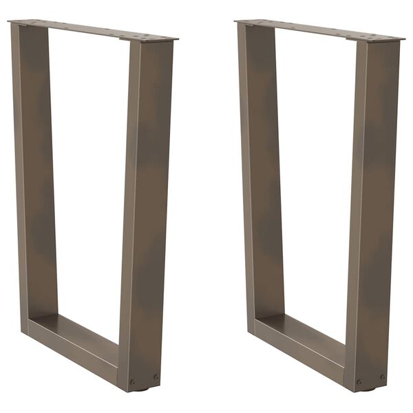 vidaXL söögilaua jalad, V-kujulised, 2 tk, naturaalne teras, 60 x (72–73,3) cm, teras